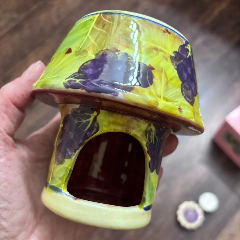 A.C.K. Vineyard Ceramic Mini Wax Melt Warmer Lamp NEW in box